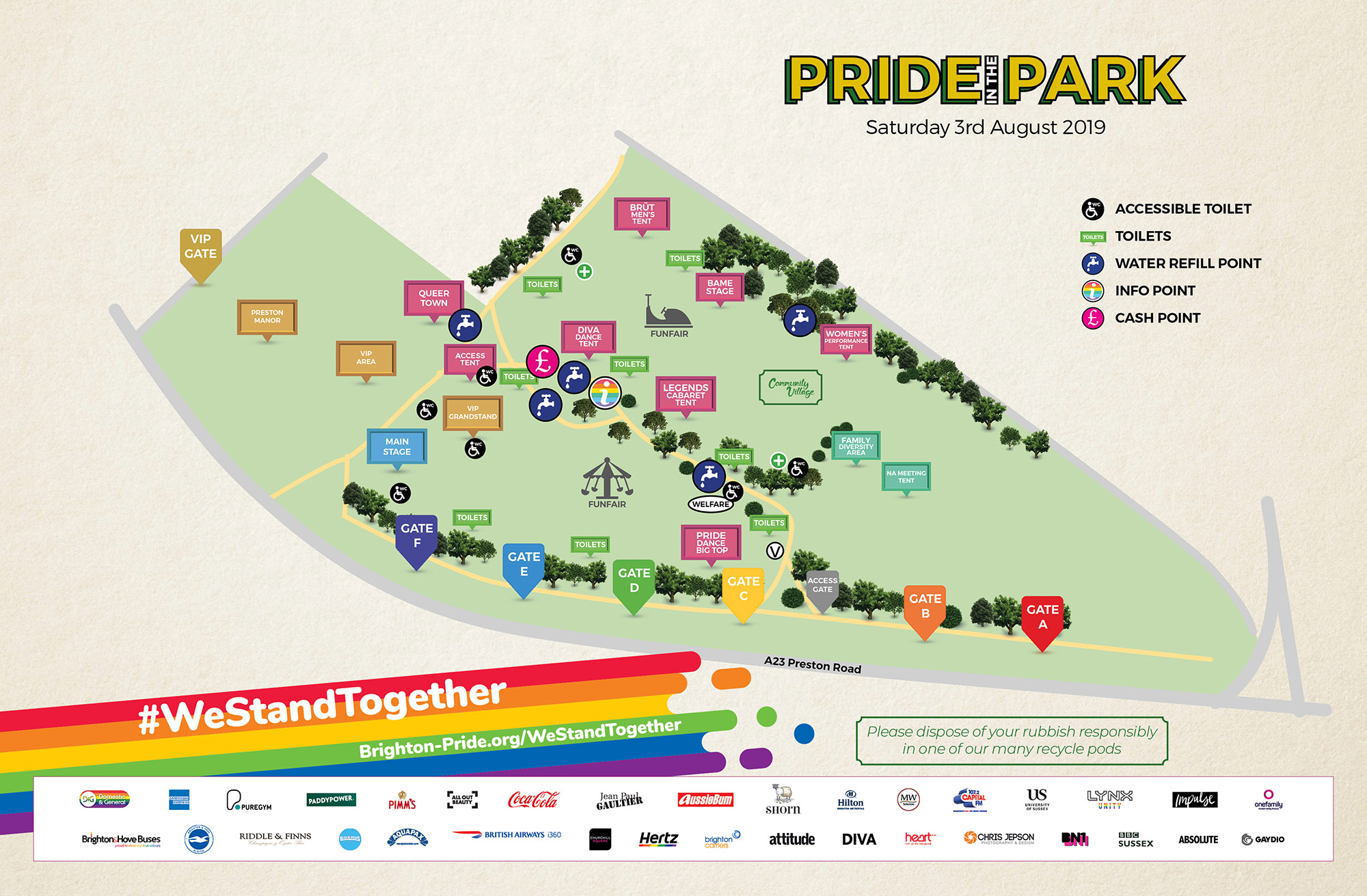 Pride In The Park – 2019 Map
