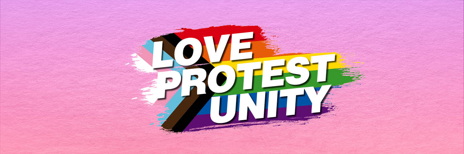 Brighton & Hove Pride LGBTQ+ Community Parade Theme – LOVE · PROTEST · UNITY