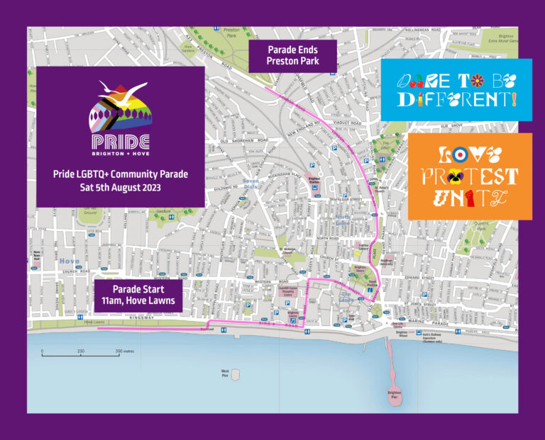 Pride LGBTQ+ Parade Route 2023 Brighton & Hove Pride